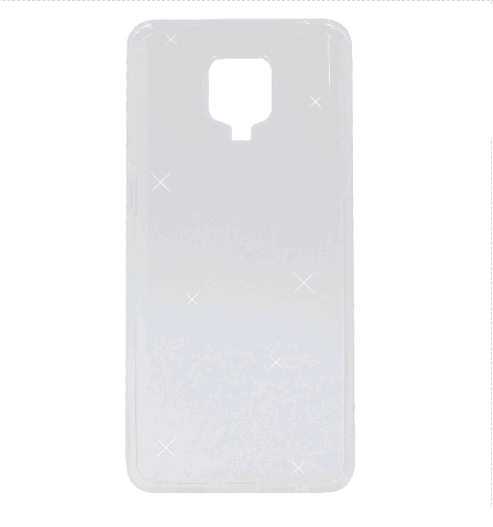 Накладка Molan Cano Glossy Jelly для Xiaomi Redmi Note 9 Pro/Note 9s прозора з блискітками-0