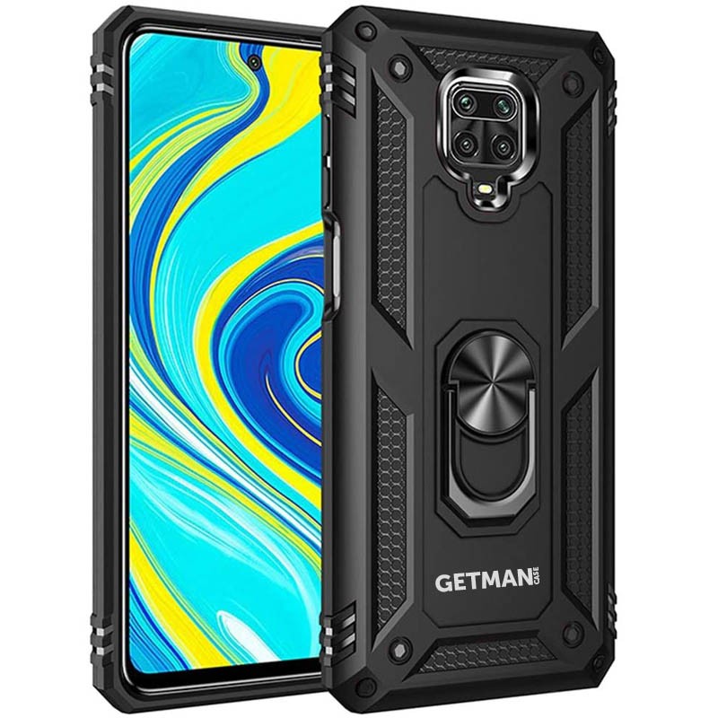 Накладка GETMAN Serge Ring  для Xiaomi Redmi Note 9s / Note 9 Pro/Note 9 Pro Max чорна-0