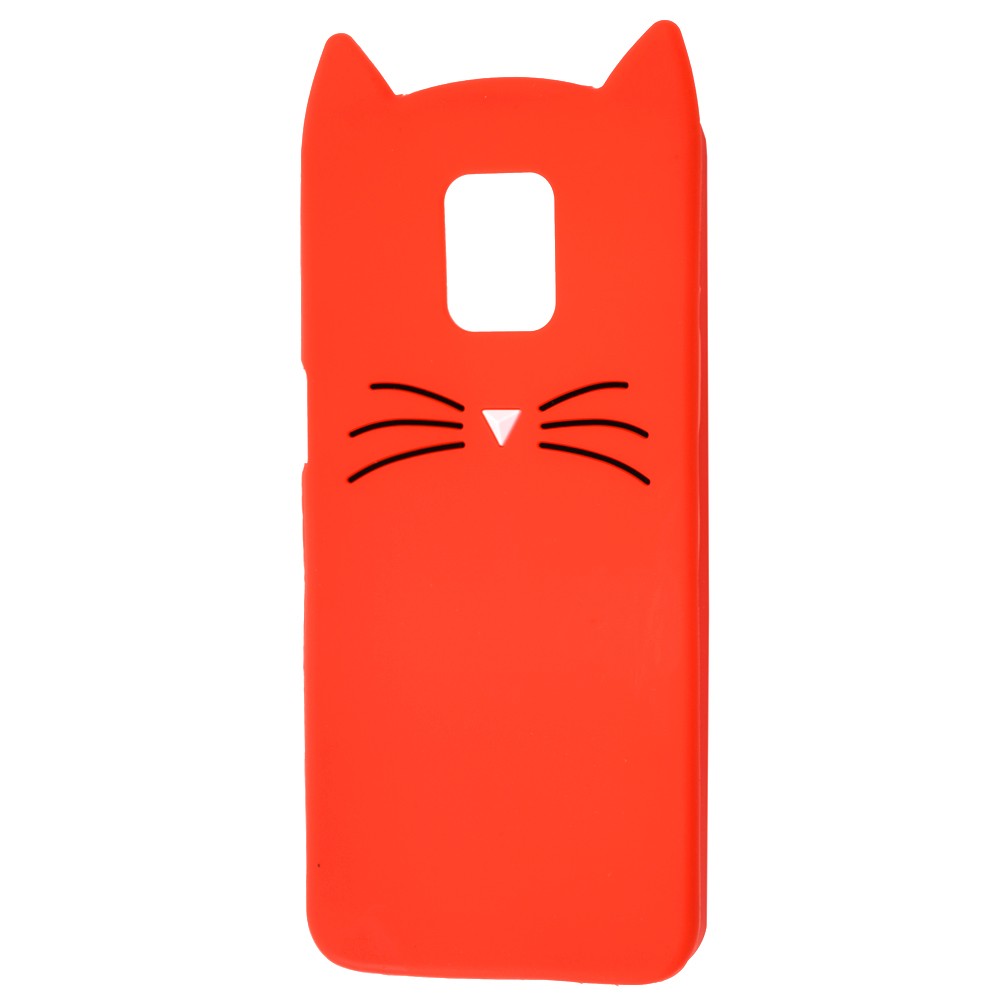 Накладка 3D Cat для Xiaomi Redmi Note 9s/Note 9 Pro/Note 9 Pro Max червона-0