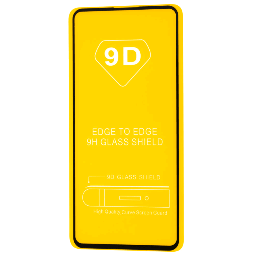 Захисне скло 9D Full Glue для Xiaomi Redmi Note 9s/Note Pro/Note 9 Pro Max з чорною рамкою (м`яка упаковка)-0