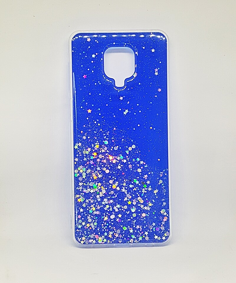 Накладка Star Glitter для Xiaomi Redmi Note 9s/Note 9 Pro/ Note 9 Pro Max  синя-0