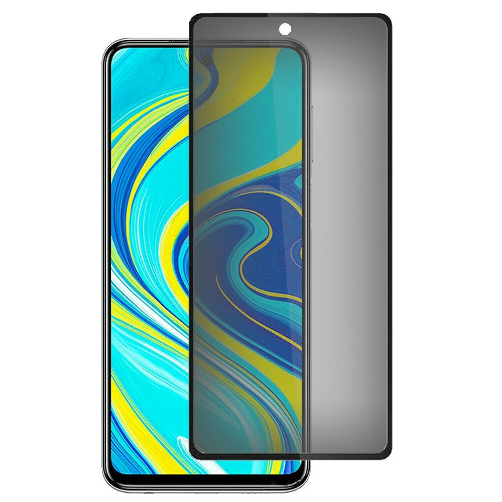 Захисне скло Privacy 5D для Xiaomi Redmi Note 9s/Note 9 Pro/Note 9 Pro Max/Poco X3/Note 10 Pro з чорною рамкою (м`яка упаковка)-0