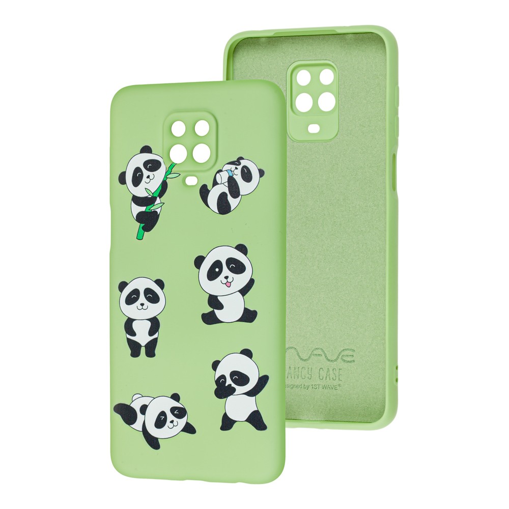 WAVE Fancy для Xiaomi Redmi Note 9S/Note 9 Pro (funny panda/mint gum)-0