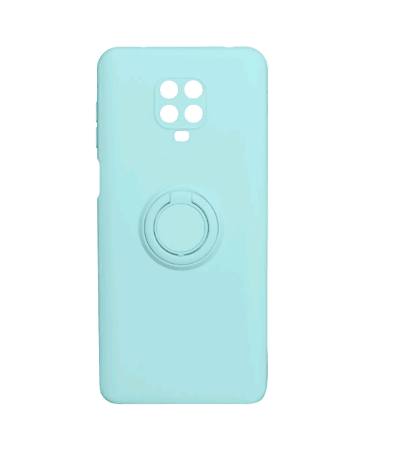 Накладка ColorRing з кільцем для Xiaomi Redmi Note 9S/Note 9 Pro/Note 9 Pro Max бірюзова-0