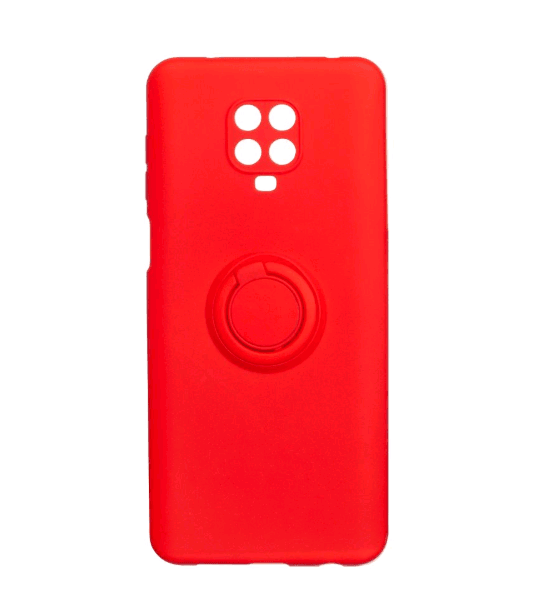 Накладка ColorRing з кільцем для Xiaomi Redmi Note 9S/Note 9 Pro/Note 9 Pro Max червона-0