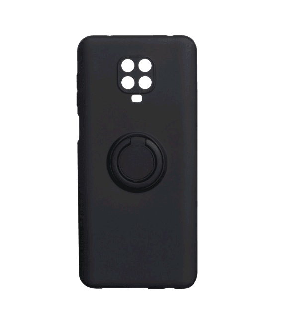 Накладка ColorRing з кільцем для Xiaomi Redmi Note 9S/Note 9 Pro/Note 9 Pro Max чорна-0
