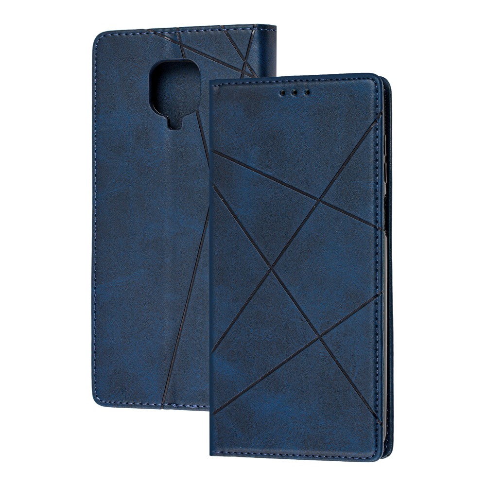 Книжка Business для Xiaomi Redmi Note 9s/Pro/Max синя-0