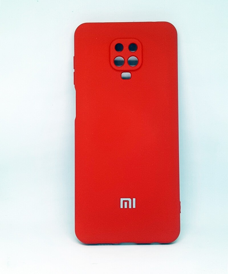 Накладка Silicone Case Full Camera для Redmi Note 9s/Note 9 Pro  червона-0