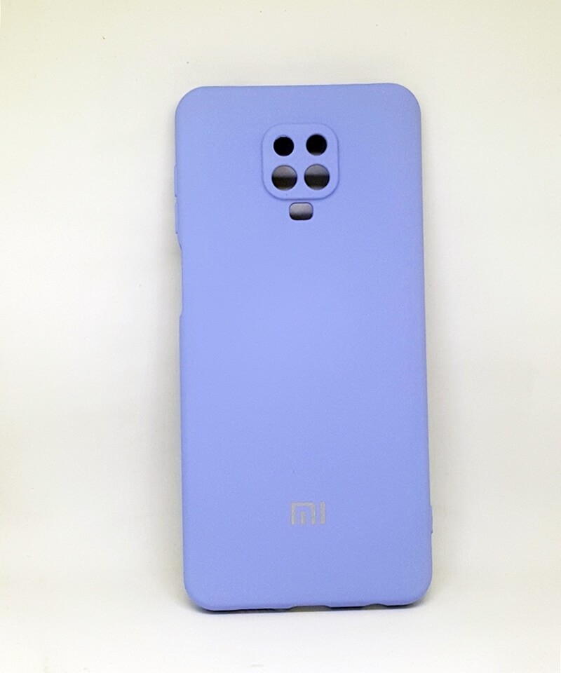 Накладка Silicone Case Full Camera для Redmi Note 9s/Note 9 Pro  бузкова-0