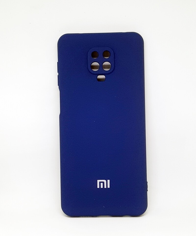 Накладка Silicone Case Full Camera для Redmi Note 9s/Note 9 Pro/Note 9 Pro Max синя-0