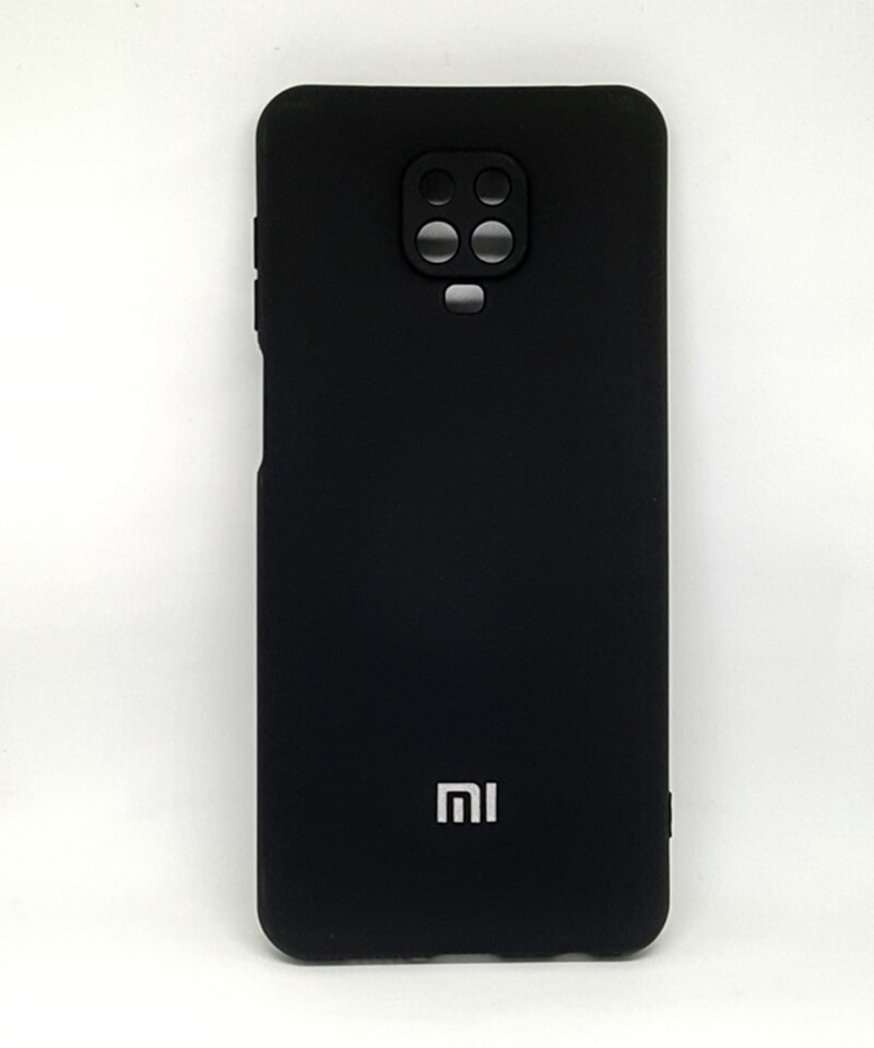 Накладка Silicone Case Full Camera для Redmi Note 9s/Note 9 Pro чорна-0