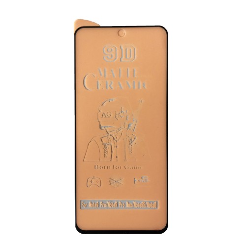 Гнучке скло Ceramic Matt для Xiaomi Redmi Note 9s/Note 9 Pro/Note 9 Pro Max матове з чорною рамкою-0
