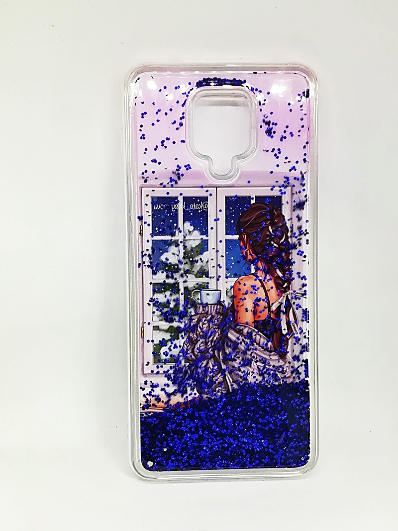 Накладка Fluid Painted для Xiaomi NOTE 9s/Note 9 Pro/Note 9 Pro Max "Дівчина дивиться у вікно" (переливається)-0