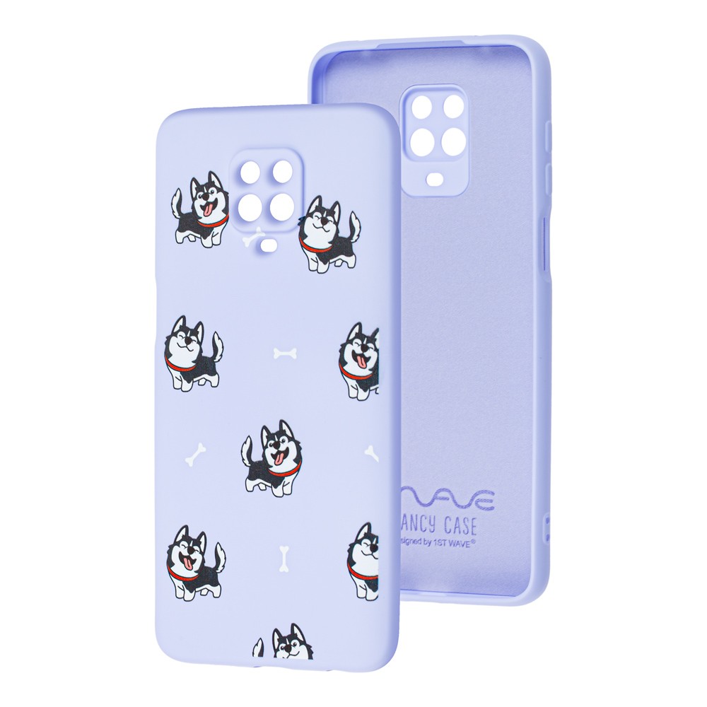 WAVE Fancy для Xiaomi Redmi Note 9S/Note 9 Pro (haski/light purple)-0