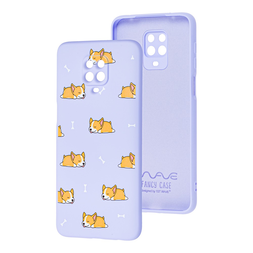 WAVE Fancy для Xiaomi Redmi Note 9S/Note 9 Pro (sleeping corgi/light purple)-0