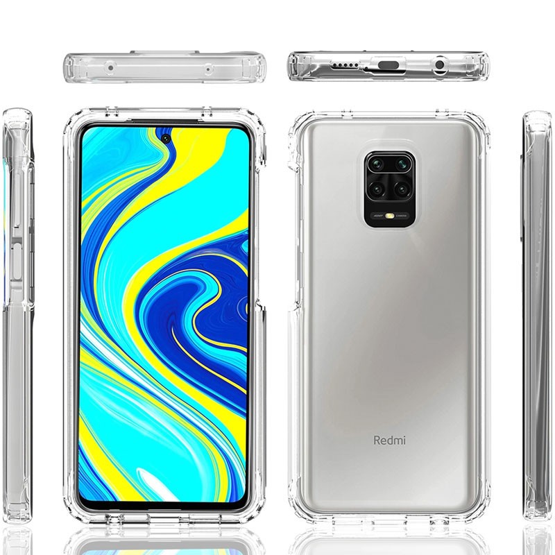 Накладка Full Body для Xiaomi Redmi Note 9s / Note 9 Pro / Note 9 Pro Max прозора (силікон+пластик)-1
