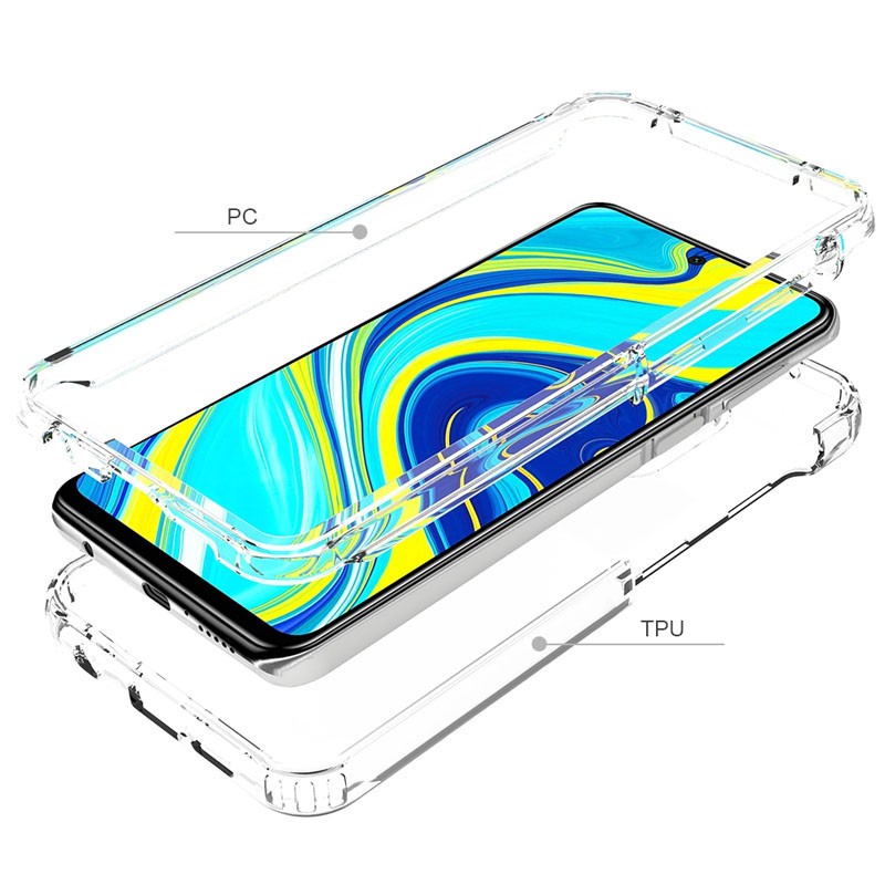 Накладка Full Body для Xiaomi Redmi Note 9s / Note 9 Pro / Note 9 Pro Max прозора (силікон+пластик)-4