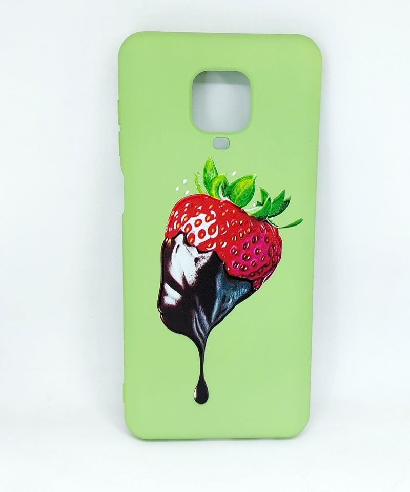 Накладка Silicone ART для Xiaomi Redmi Note 9s/Note 9 Pro/Note 9 Pro Max "Полуничка"-0