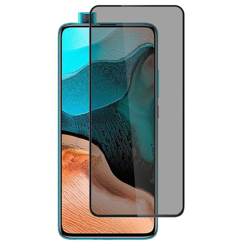 Захисне скло Privacy 5D для Xiaomi K30 /Mi 10T/Mi 10T Pro  з чорною рамкою (м`яка упаковка)-0