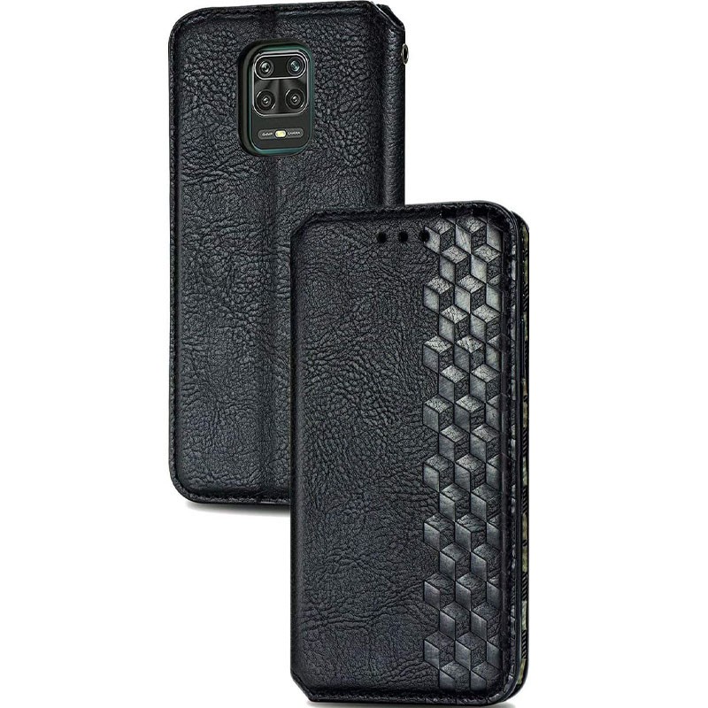 Книжка GETMAN Cubic для Xiaomi Redmi Note 9s / Note 9 Pro / Note 9 Pro Max  Чорна-1