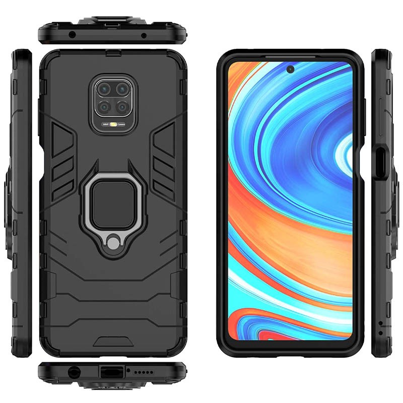 Чохол Armor 2.0 для Xiaomi Redmi Note 9s/Note 9 Pro/Note 9 Pro Max протиударний чорний-0