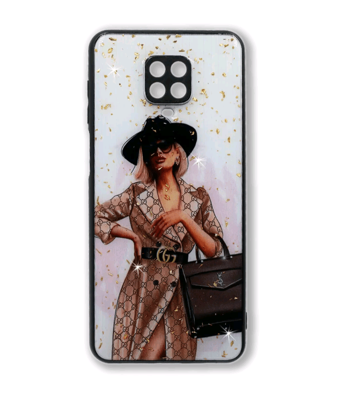 Накладка Mix Art для Xiaomi Redmi Note 9s/Pro/Pro Max  Дівчина в брендовому тренчі-0