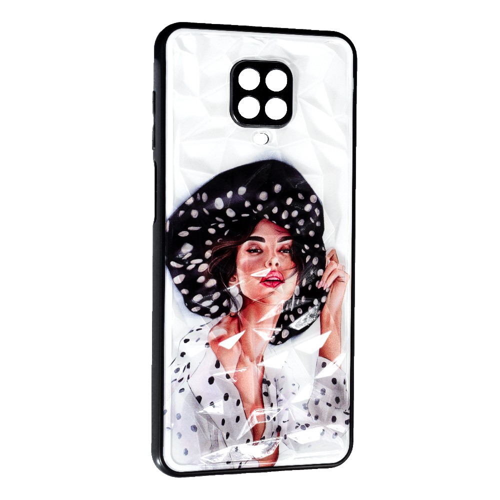 Накладка Ladies Camera для Xiaomi Redmi Note 9s/Note 9 Pro Girl in a hat-0