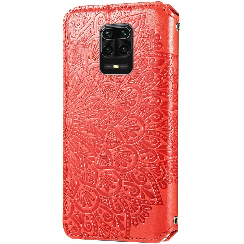Книжка GETMAN Mandala для Xiaomi Redmi Note 9s/Note 9 Pro/Note 9 Pro Max червона-1