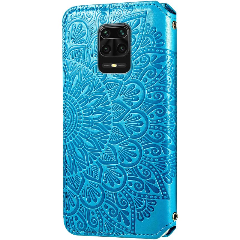 Книжка GETMAN Mandala для Xiaomi Redmi Note 9s/Note 9 Pro/Note 9 Pro Max синя-1