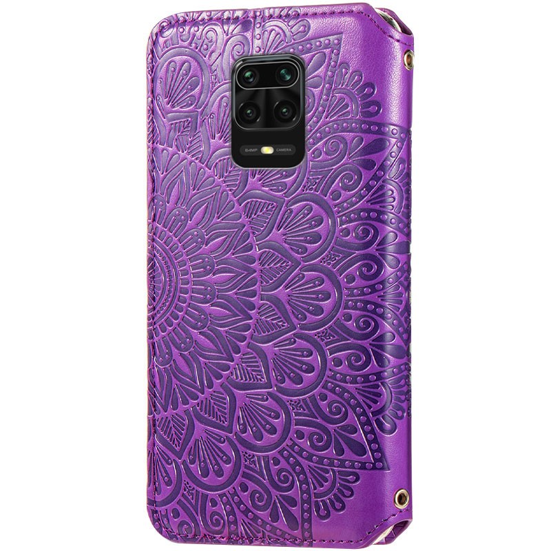 Книжка GETMAN Mandala для Xiaomi Redmi Note 9s/Note 9 Pro/Note 9 Pro Max фіолетова-1