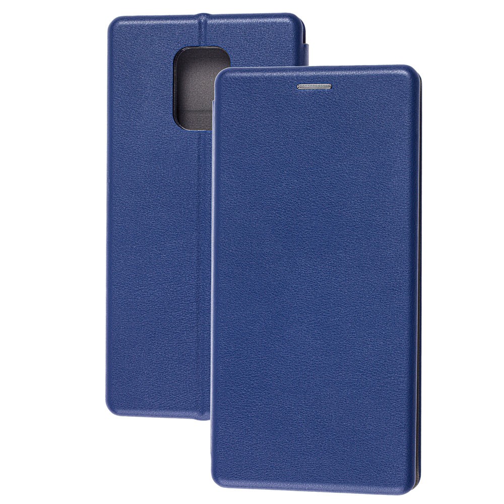 Книжка Premium для Xiaomi Redmi Note 9s / Note 9 Pro / Note 9 Pro Max темно-синя-0