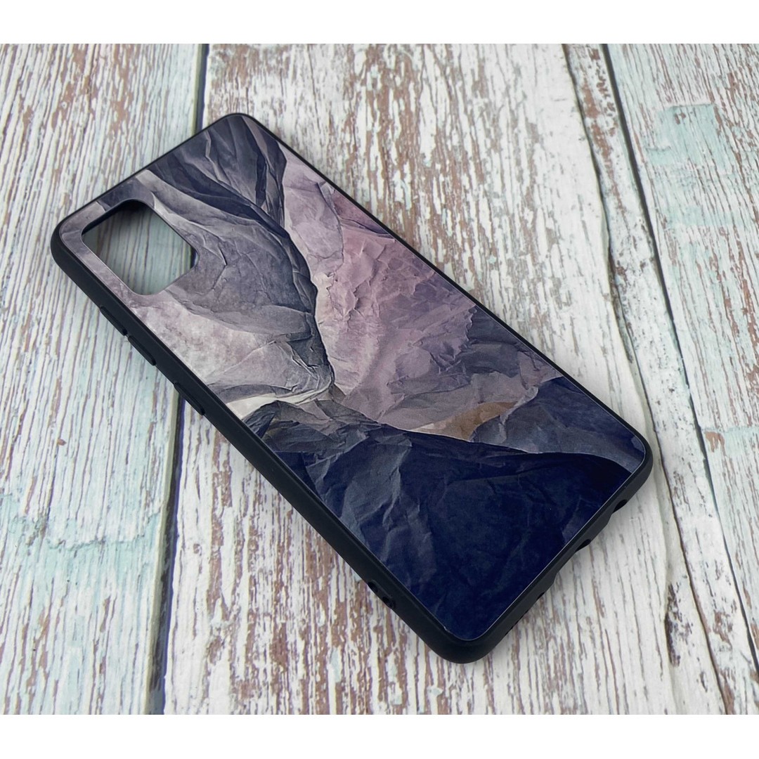 Накладка Marble Glass для Xiaomi Redmi 9T/Poco M3 Violet (4)-0