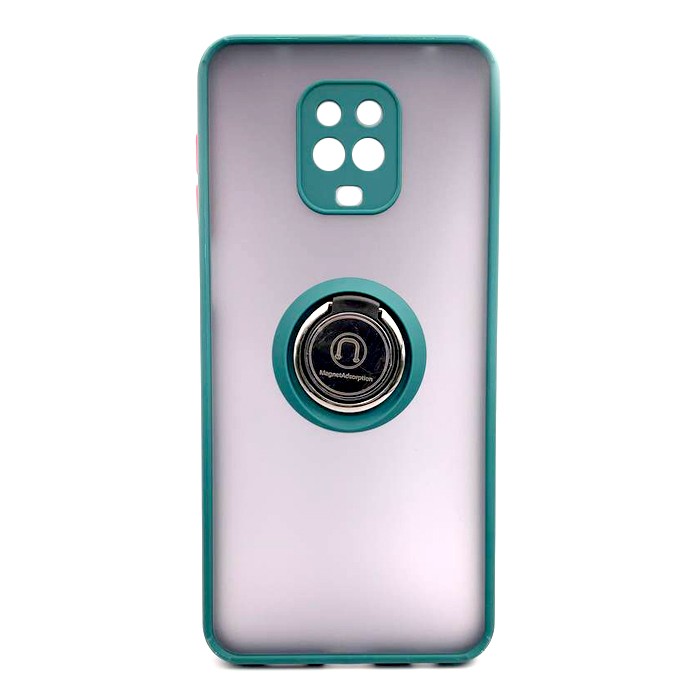 Накладка Totu Gingle Ring для Xiaomi Redmi Note 9s/Note 9 Pro темно-зелена-0