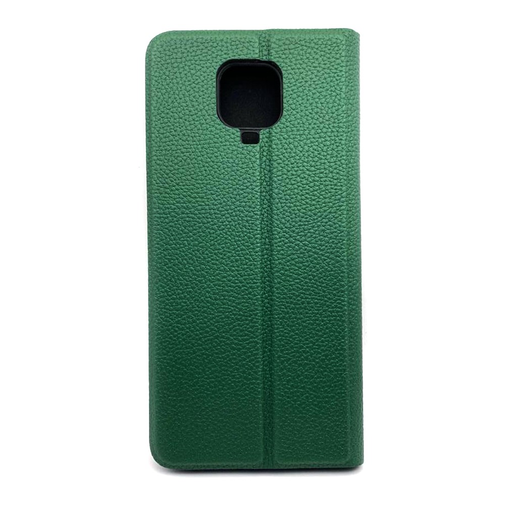 Книжка Leather Flip case для Xiaomi Redmi Note 9s/Note 9 Pro (Dark green)-1