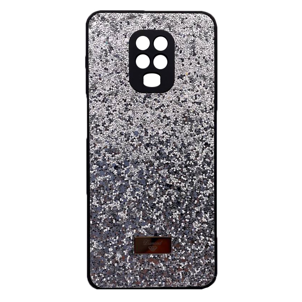 Накладка Bling Grainy Diamond Separate Camera для Xiaomi Redmi Note 9 Pro/Note 9s (Срібляста)-0