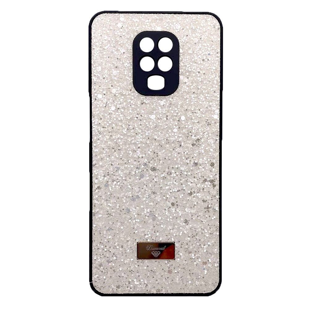 Накладка Bling Grainy Diamond Separate Camera для Xiaomi Redmi Note 9 Pro/Note 9s (Кремова)-0