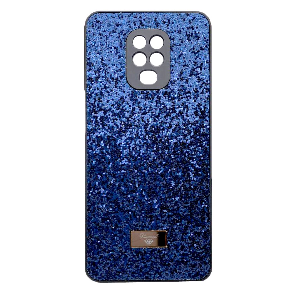 Накладка Bling Grainy Diamond Separate Camera для Xiaomi Redmi Note 9 Pro/Note 9s (Синя)-0