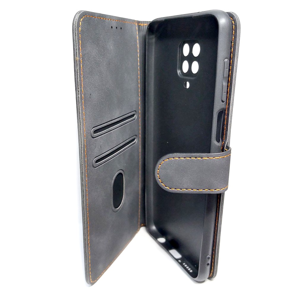 Книжка Cover Stylish Slot Matte для Xiaomi Redmi Note 9s/Note 9 Pro (Чорна)-2