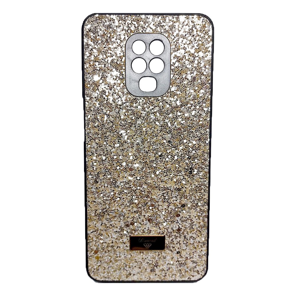 Накладка Bling Grainy Diamond Separate Camera для Xiaomi Redmi Note 9 Pro/Note 9s (Світло-золота)-0