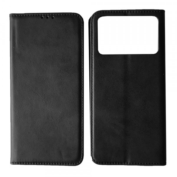 Книжка Black TPU Magnet для Xiaomi Poco X6 Pro 5G чорна-0