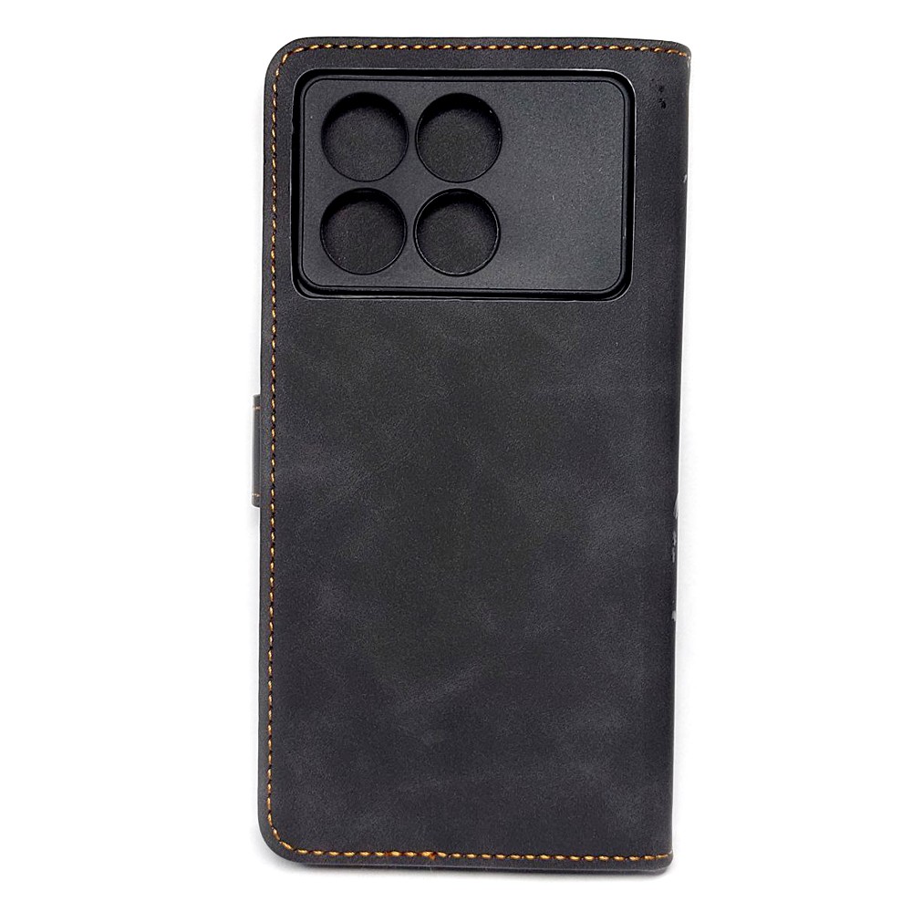 Книжка Cover Stylish Slot Matte для Xiaomi Poco X6 Pro (Чорна)-1