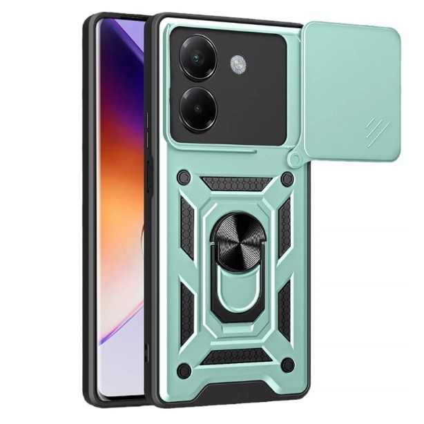 Чохол Ummi Camshield Serge Ring для Xiaomi Poco F7 зелений-0