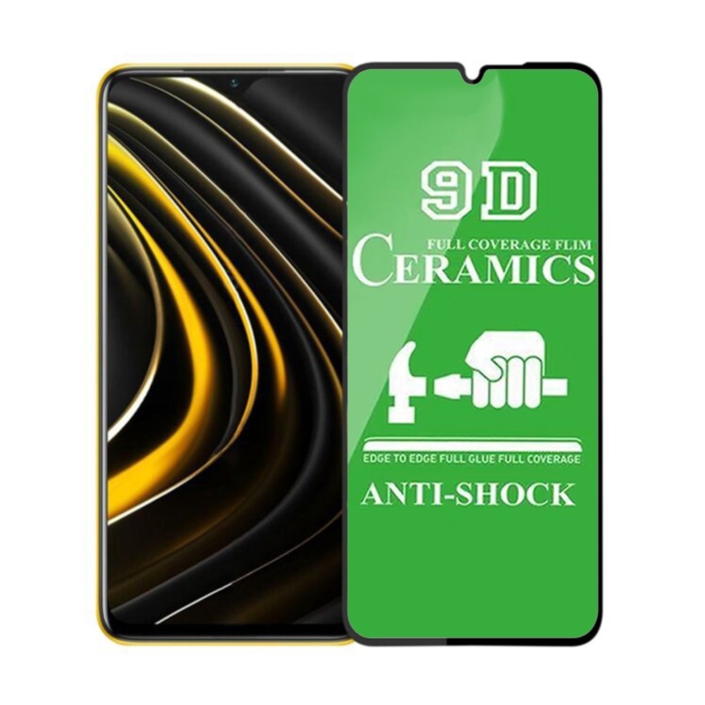 Гнучке скло Ceramic для Xiaomi Poco M3/Redmi 9T з чорною рамкою-0