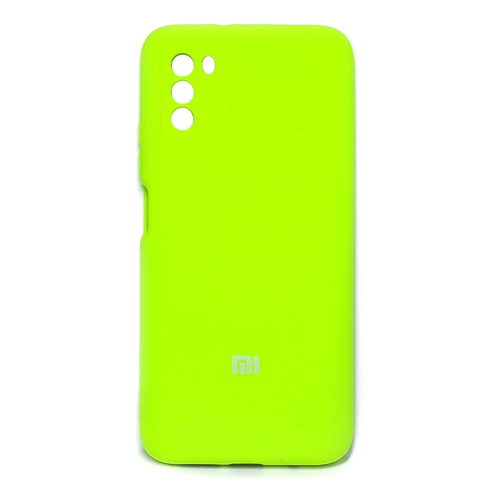 Silicone Cover Full Camera with Logo (A) для Xiaomi Poco M3 (Neon green)-0
