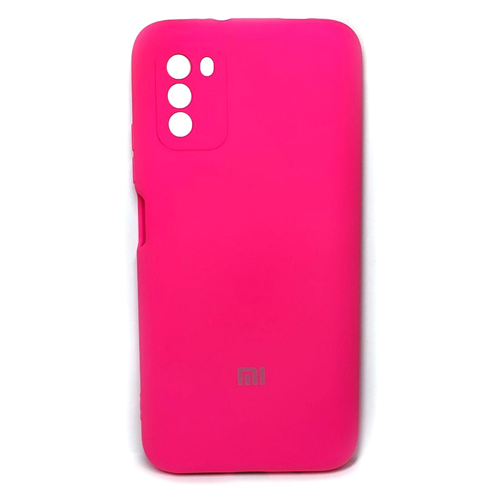 Silicone Cover Full Camera with Logo (A) для Xiaomi Poco M3 (Barbie pink)-0