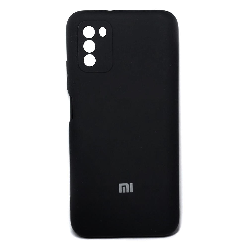 Silicone Cover Full Camera with Logo (A) для Xiaomi Poco M3 (Black)-0