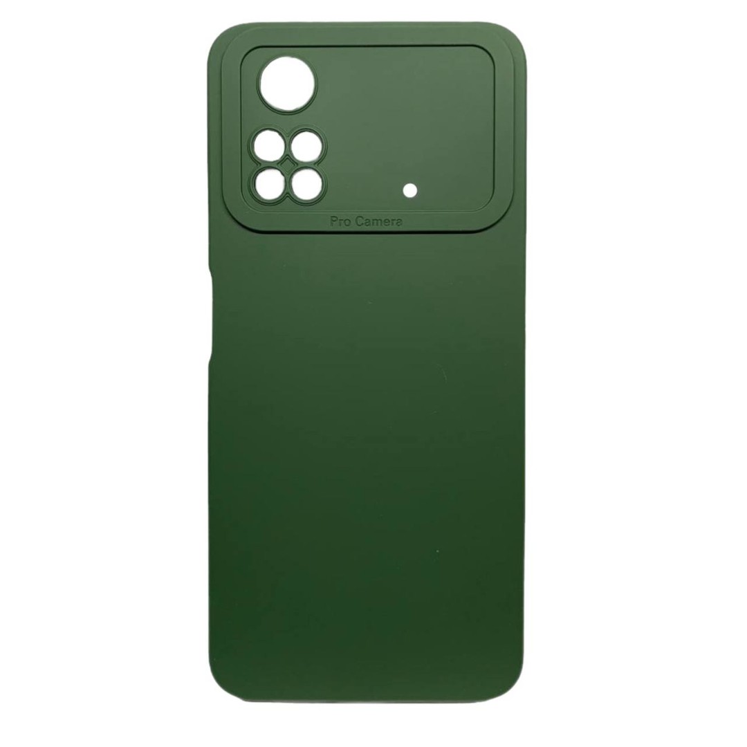 Накладка Color style з мікрофіброю для Xiaomi Poco M4 Pro 4G Dark green-0