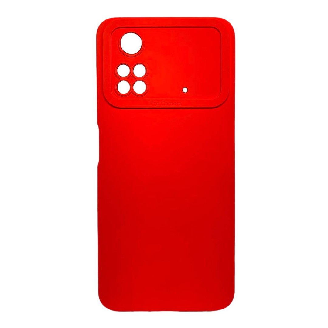 Накладка Color style з мікрофіброю для Xiaomi Poco M4 Pro 4G Red-0