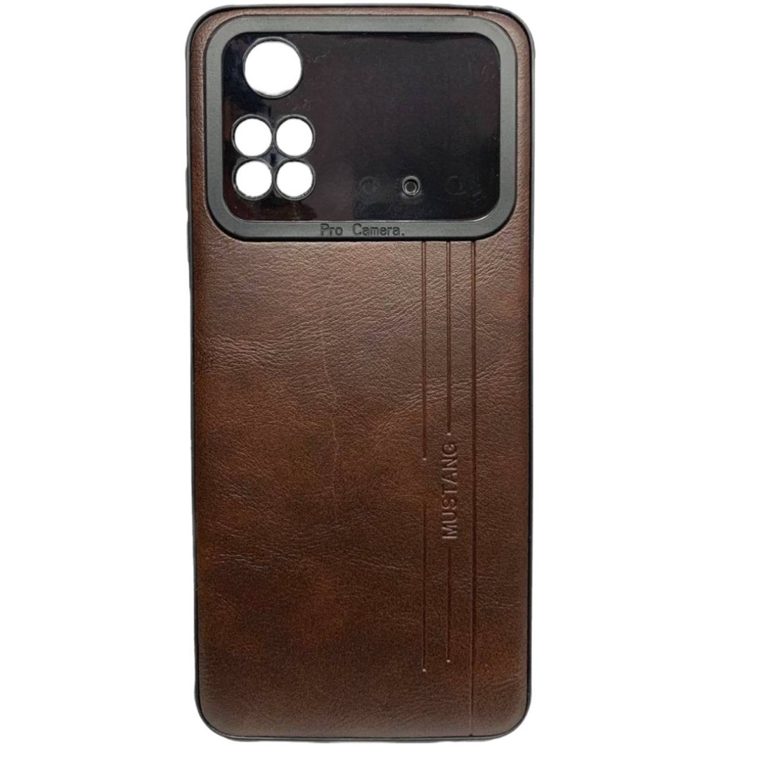 Накладка Mustang для Xiaomi Poco M4 Pro 4G Brown-0