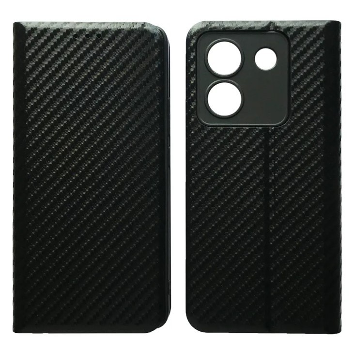 Книжка Carbon для Xiaomi Poco M7 Pro 5G  чорна-0